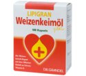 Weizenkeime und Ballaststoffe DR. GRANDEL LIPIGRAN Weizenkeimöl plus Kapseln Gezielte und bequeme Versorgung mit Vitamin E. Weizenkeime und Ballaststoffe DR. GRANDEL LIPIGRAN Weizenkeimöl plus Kapseln Gezielte und bequeme Versorgung mit Vitamin E.
